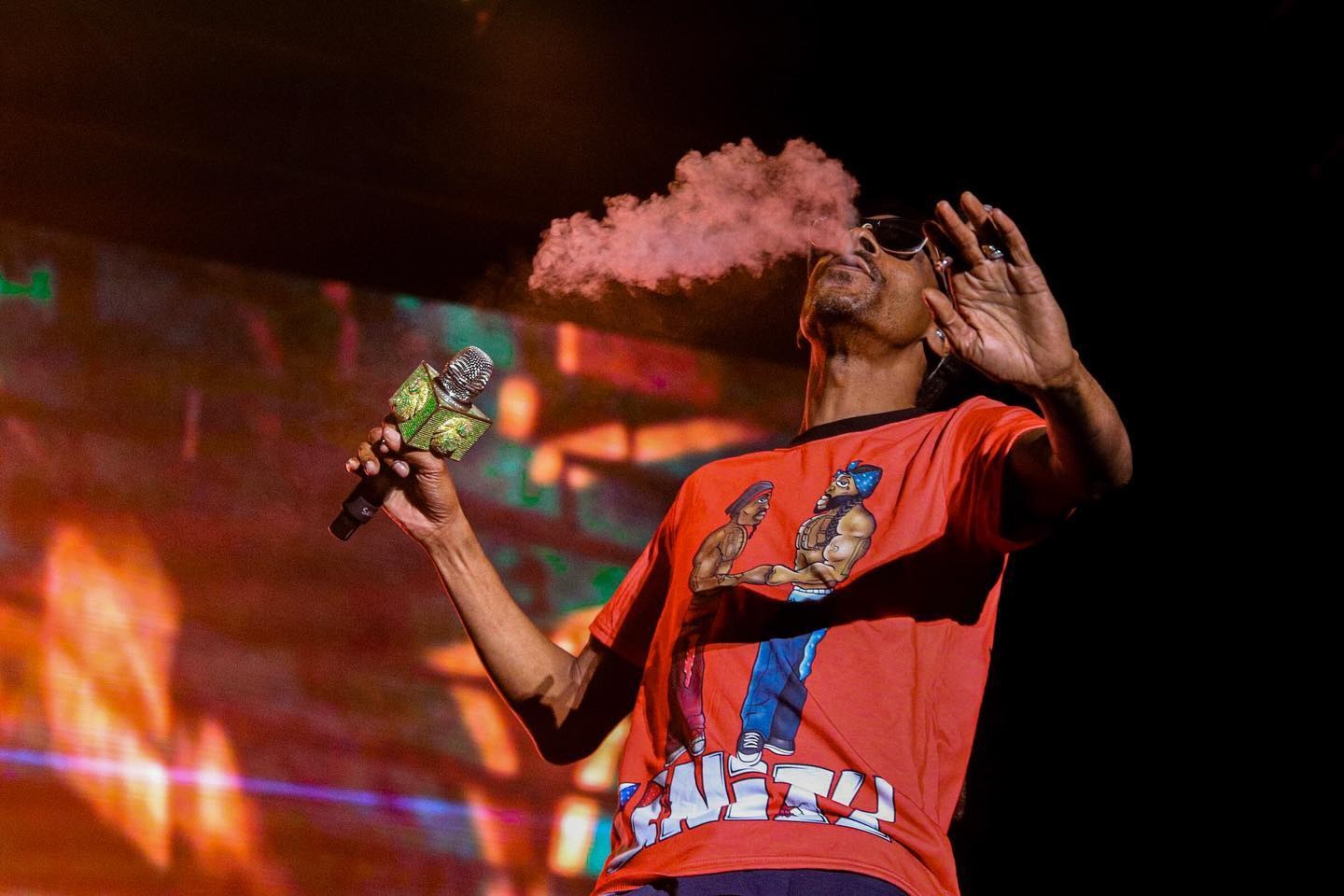 Snoop Dogg on stage, photographed by Joey Guzzino